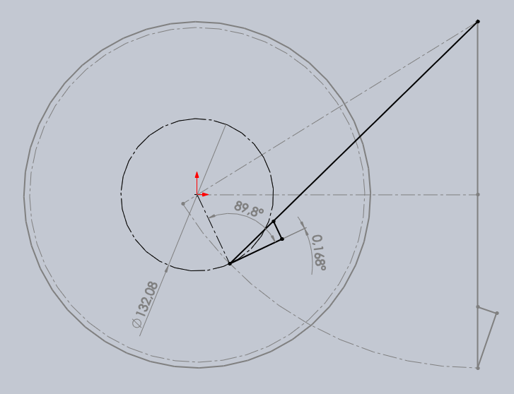 Erreur sur le diamètre 132.08 mm