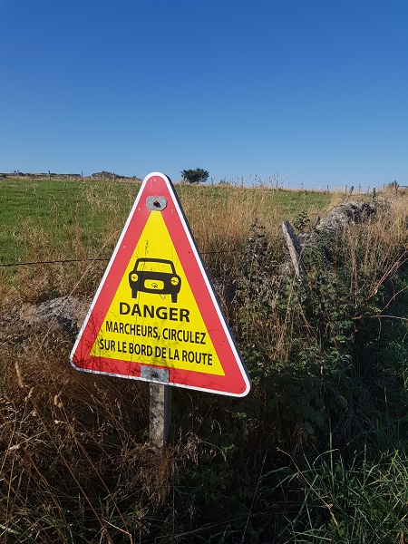 rappel de sécurité routière sur le GR65