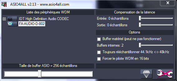ASIO4ALL dans Foobar