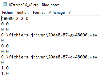 Fichier de correction par convolution à 48000 Hz