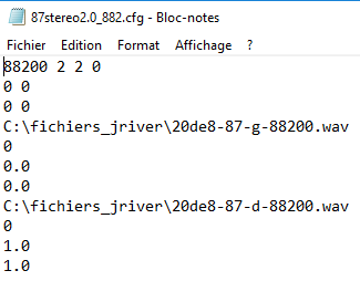 Fichier de correction par convolution à 88200 Hz
