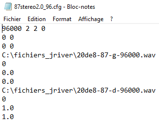 Fichier de correction par convolution à 96000 Hz