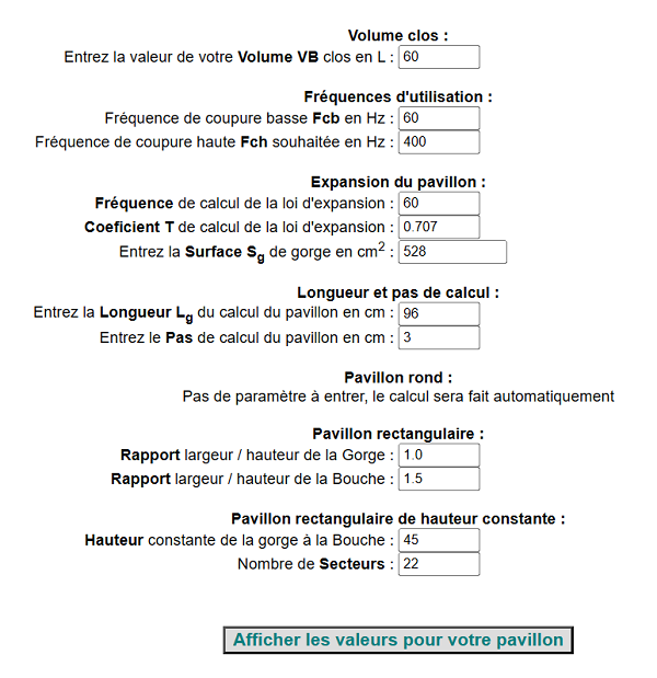 Paramètres de simulation pour deux MB 10G251