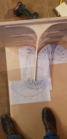 Réalisation du plan 30 cm, coude du haut