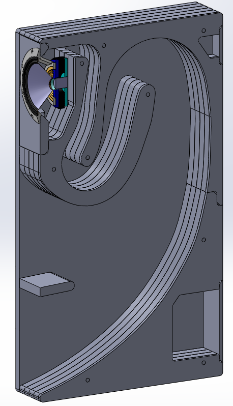 Pavillon arrière V2, haut-parleur de 21 cm
