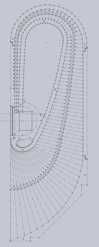 Pavillon arrière haut pour haut-parleur de 21 cm avec 2 coudes seulement
