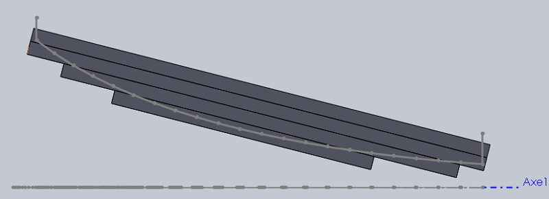 Réalisation en planches empilées en biais, pour un haut-parleur de 17 cm, empilement