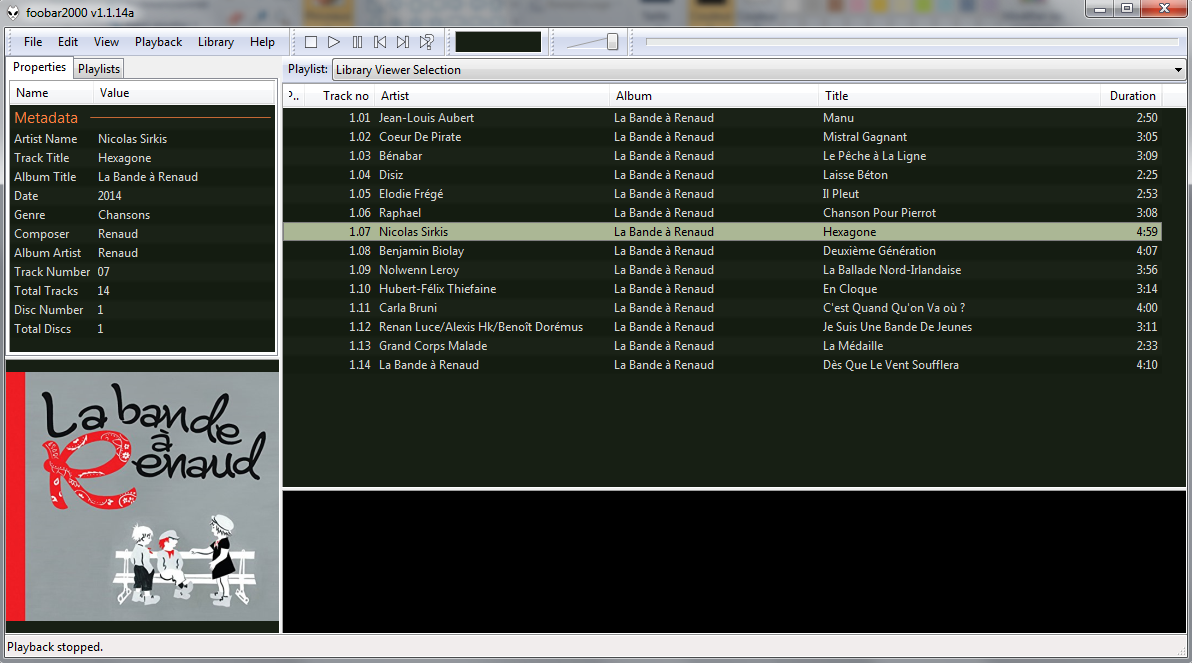 tags pour foobar