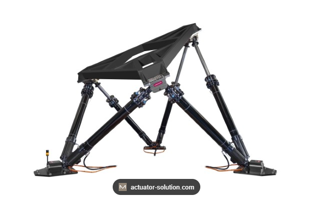 Structure à six vérins pour un simulateur de vol