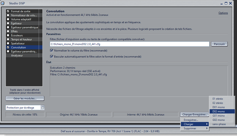 Sélection rapide des configurations