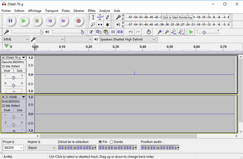 Fusion avec AUDACITY
